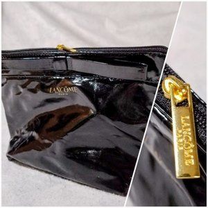 Lancome Paris Black Gold Zipper Makeup Bag